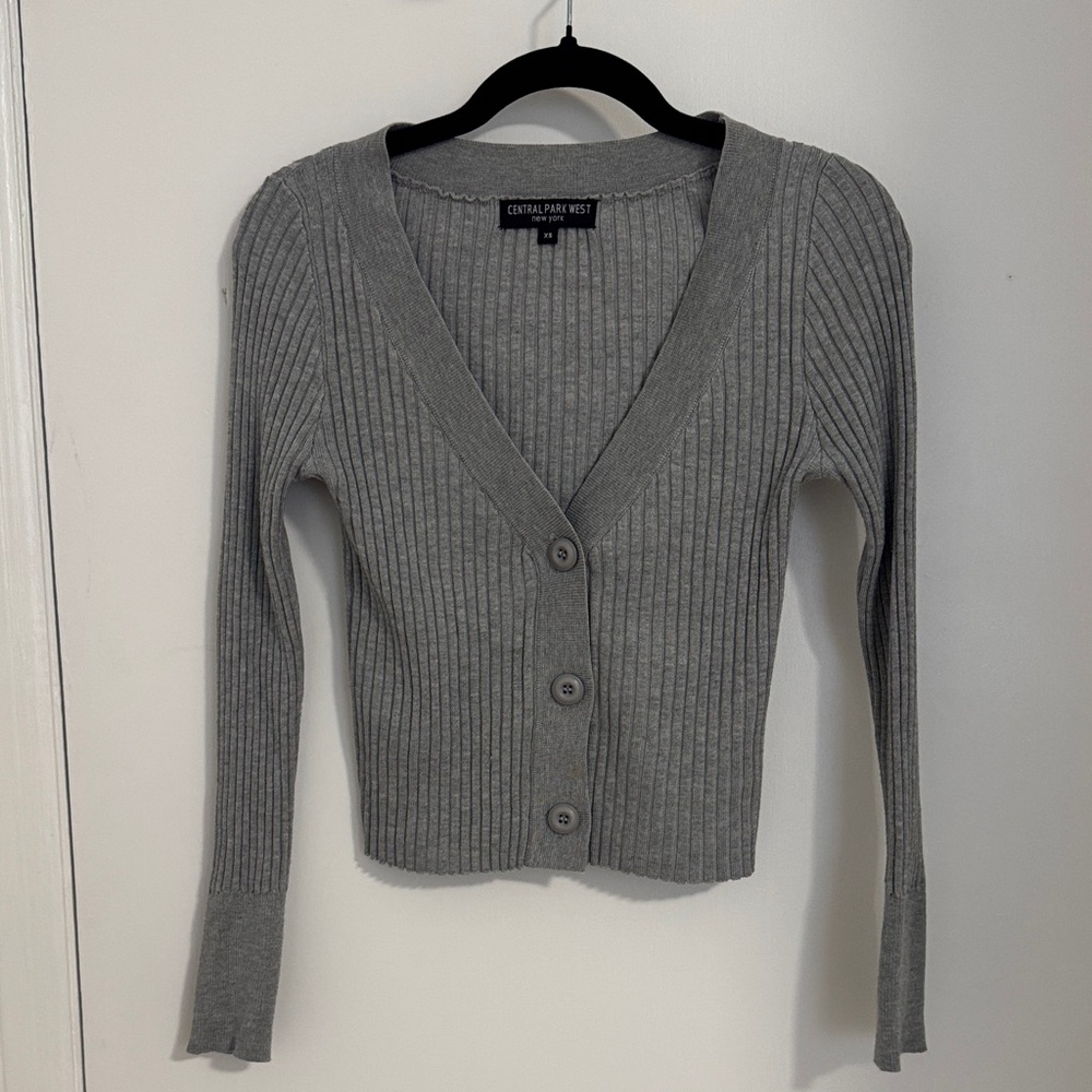 Central Park West Charcoal Button-Up Cardigan